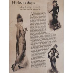 1918‎ Womens Fashions Cultivate Slim Silhouette Original Vtg PRINT ARTICLE